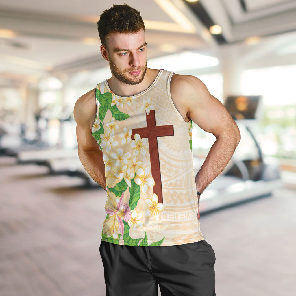 Samoa AIGA Floral Theme Men Tank Top Always In God's Arms LT7 Multicolor - Polynesian Pride