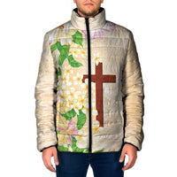 Samoa AIGA Floral Theme Padded Jacket Always In God's Arms