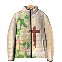 Samoa AIGA Floral Theme Padded Jacket Always In God's Arms