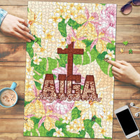 Samoa AIGA Floral Theme Puzzle Always In God's Arms