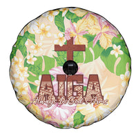 Samoa AIGA Floral Theme Spare Tire Cover Always In God's Arms