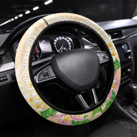 Samoa AIGA Floral Theme Steering Wheel Cover Always In God's Arms