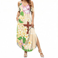 Samoa AIGA Floral Theme Summer Maxi Dress Always In God's Arms LT7 Women Multicolor - Polynesian Pride