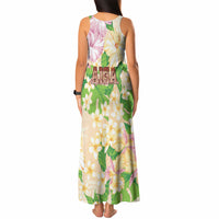Samoa AIGA Floral Theme Tank Maxi Dress Always In God's Arms LT7 - Polynesian Pride