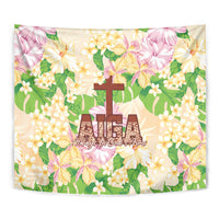 Samoa AIGA Floral Theme Tapestry Always In God's Arms