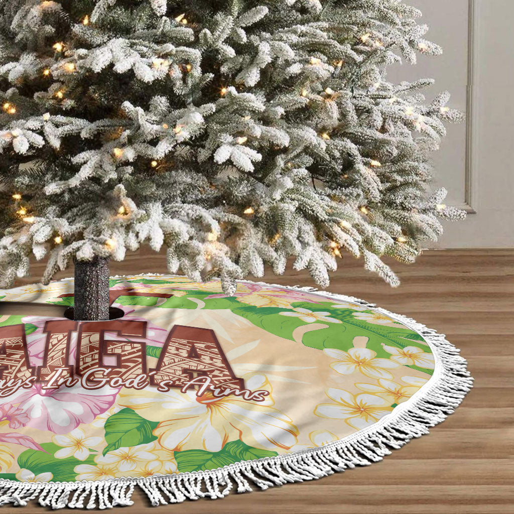 Samoa AIGA Floral Theme Tree Skirt Always In God's Arms