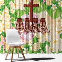 Samoa AIGA Floral Theme Window Curtain Always In God's Arms