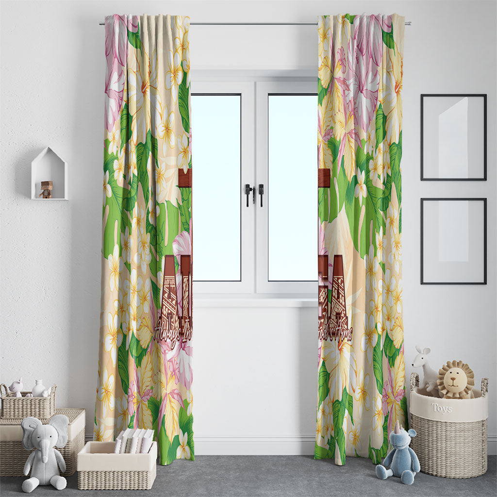 Samoa AIGA Floral Theme Window Curtain Always In God's Arms