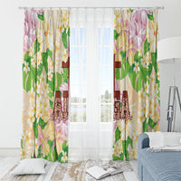 Samoa AIGA Floral Theme Window Curtain Always In God's Arms