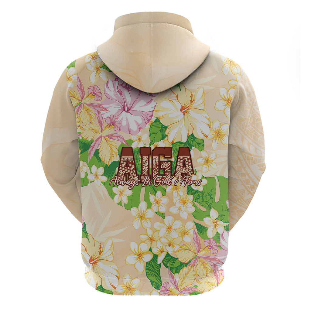 Samoa AIGA Floral Theme Zip Hoodie Always In God's Arms