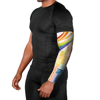 Pasifika Samoa Siapo Malu Tattoo Inspired Arm Sleeves Fa'afafine Rainbow Theme