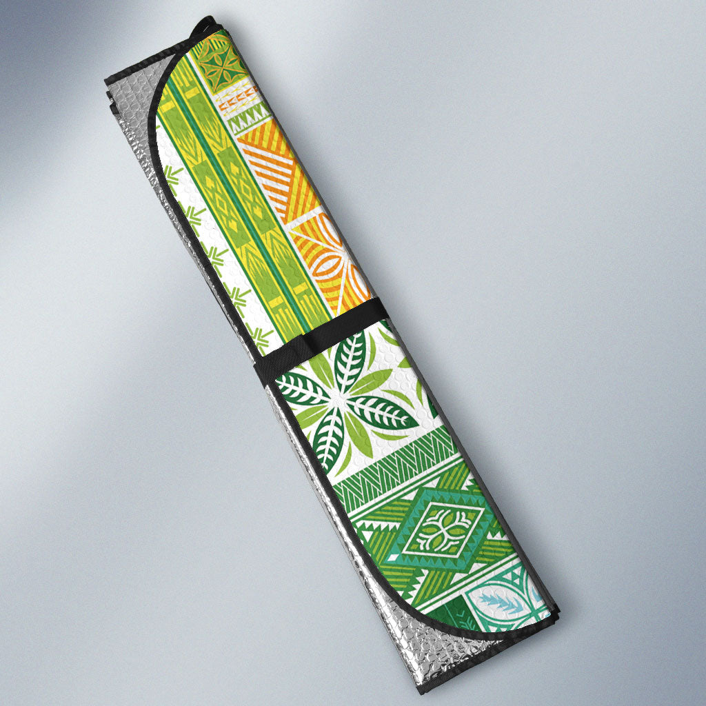 Pasifika Samoa Siapo Malu Tattoo Inspired Auto Sun Shade Fa'afafine Rainbow Theme