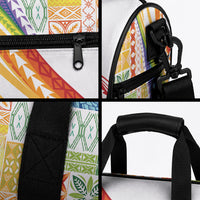 Pasifika Samoa Siapo Malu Tattoo Inspired Duffle Bag Fa'afafine Rainbow Theme