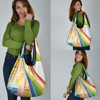 Pasifika Samoa Siapo Malu Tattoo Inspired Grocery Bag Fa'afafine Rainbow Theme