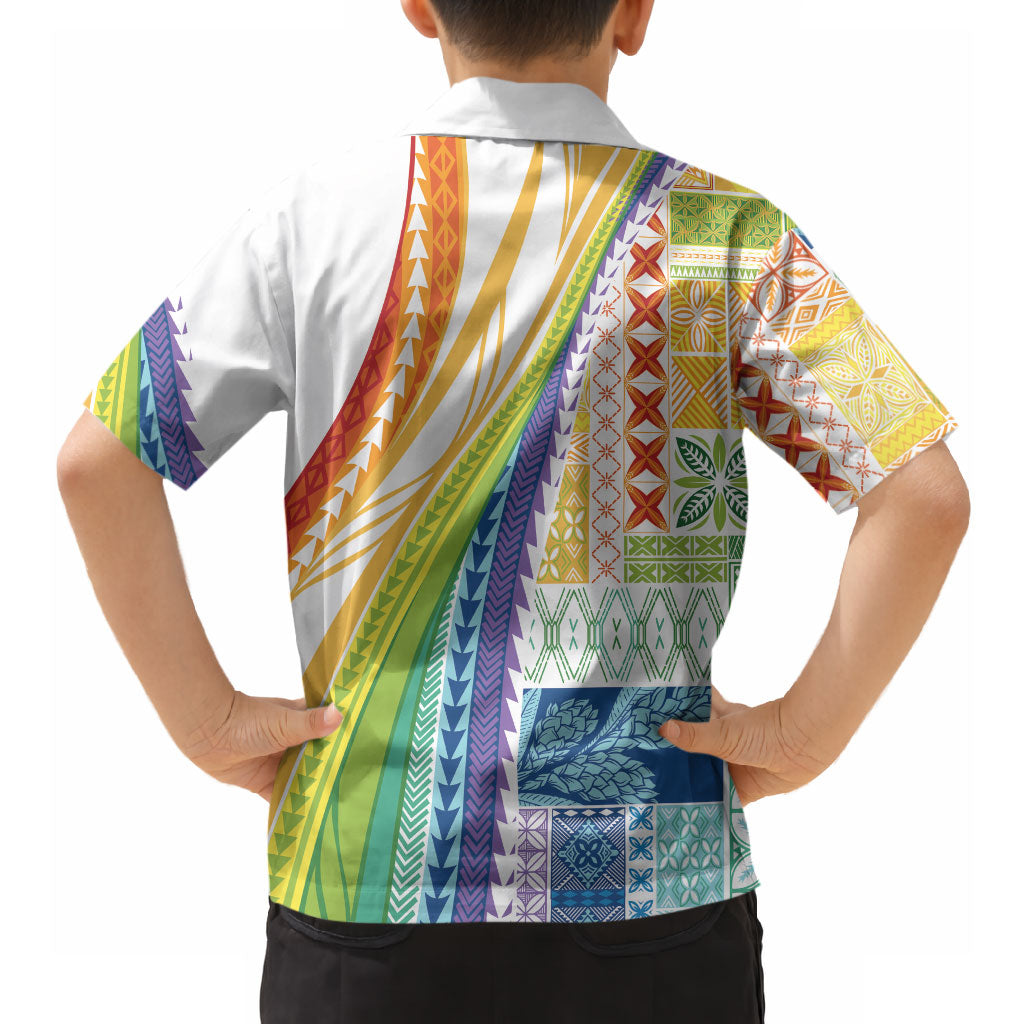 Pasifika Samoa Siapo Malu Tattoo Inspired Hawaiian Shirt Fa'afafine Rainbow Theme