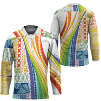 Pasifika Samoa Siapo Malu Tattoo Inspired Hockey Jersey Fa'afafine Rainbow Theme LT7 - Polynesian Pride
