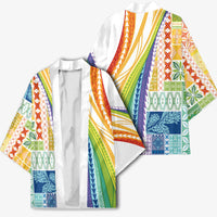 Pasifika Samoa Siapo Malu Tattoo Inspired Kimono Fa'afafine Rainbow Theme