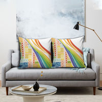 Pasifika Samoa Siapo Malu Tattoo Inspired Pillow Cover Fa'afafine Rainbow Theme LT7 - Polynesian Pride