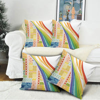 Pasifika Samoa Siapo Malu Tattoo Inspired Pillow Cover Fa'afafine Rainbow Theme LT7 - Polynesian Pride
