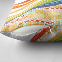 Pasifika Samoa Siapo Malu Tattoo Inspired Pillow Cover Fa'afafine Rainbow Theme LT7 - Polynesian Pride