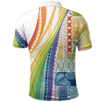 Pasifika Samoa Siapo Malu Tattoo Inspired Polo Shirt Fa'afafine Rainbow Theme LT7 - Polynesian Pride