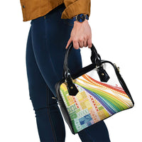 Pasifika Samoa Siapo Malu Tattoo Inspired Shoulder Handbag Fa'afafine Rainbow Theme LT7 - Polynesian Pride