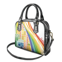 Pasifika Samoa Siapo Malu Tattoo Inspired Shoulder Handbag Fa'afafine Rainbow Theme LT7 - Polynesian Pride