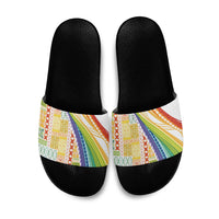 Pasifika Samoa Siapo Malu Tattoo Inspired Slide Sandals Fa'afafine Rainbow Theme