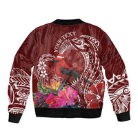 Personalized Samoa Meri Krisimasi Bomber Jacket Segasegamau'u Mix Siapo