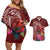 Personalized Samoa Meri Krisimasi Couples Matching Off Shoulder Short Dress and Hawaiian Shirt Segasegamau'u Mix Siapo