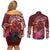Personalized Samoa Meri Krisimasi Couples Matching Off Shoulder Short Dress and Long Sleeve Button Shirt Segasegamau'u Mix Siapo