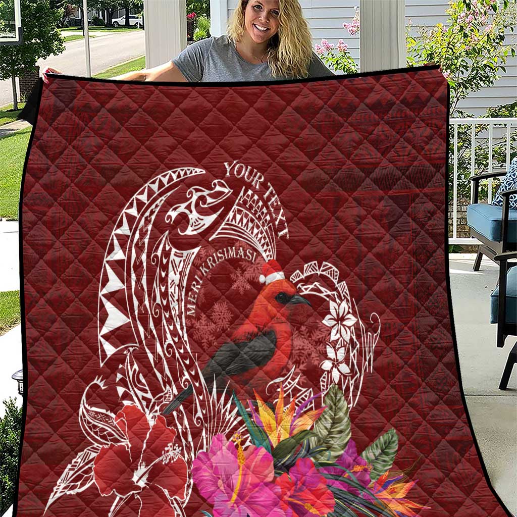 Personalized Samoa Meri Krisimasi Quilt Segasegamau'u Mix Siapo