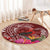 Personalized Samoa Meri Krisimasi Round Carpet Segasegamau'u Mix Siapo