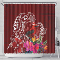 Personalized Samoa Meri Krisimasi Shower Curtain Segasegamau'u Mix Siapo