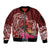 Personalized Samoa Meri Krisimasi Sleeve Zip Bomber Jacket Segasegamau'u Mix Siapo