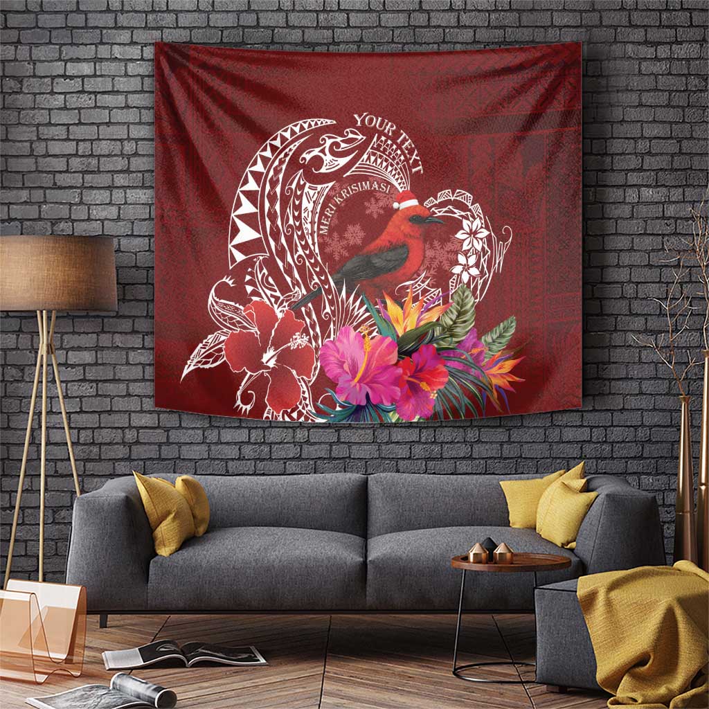 Personalized Samoa Meri Krisimasi Tapestry Segasegamau'u Mix Siapo LT7