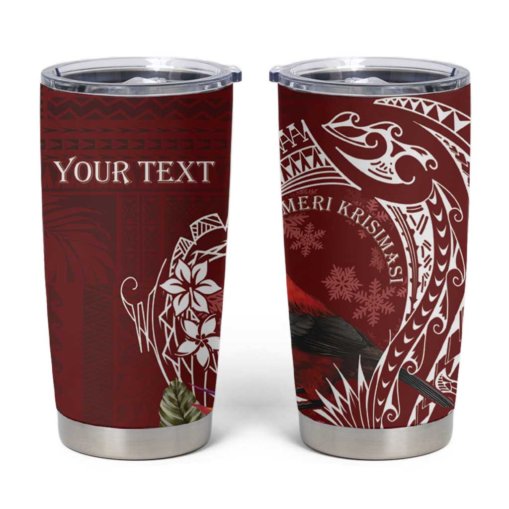 Personalized Samoa Meri Krisimasi Tumbler Cup Segasegamau'u Mix Siapo