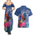 Personalized Samoa Christmas Couples Matching Summer Maxi Dress and Hawaiian Shirt Cardinal Honeyeater Mix Siapo