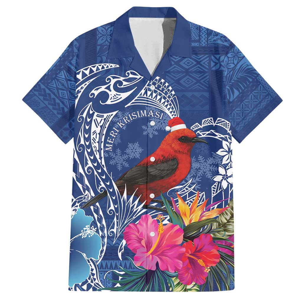 Personalized Samoa Christmas Family Matching Summer Maxi Dress and Hawaiian Shirt Cardinal Honeyeater Mix Siapo