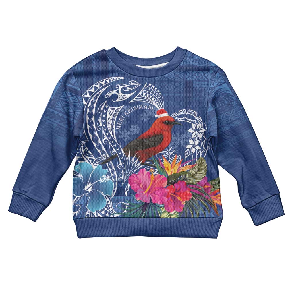 Personalized Samoa Christmas Kid Ugly Christmas Sweater Cardinal Honeyeater Mix Siapo