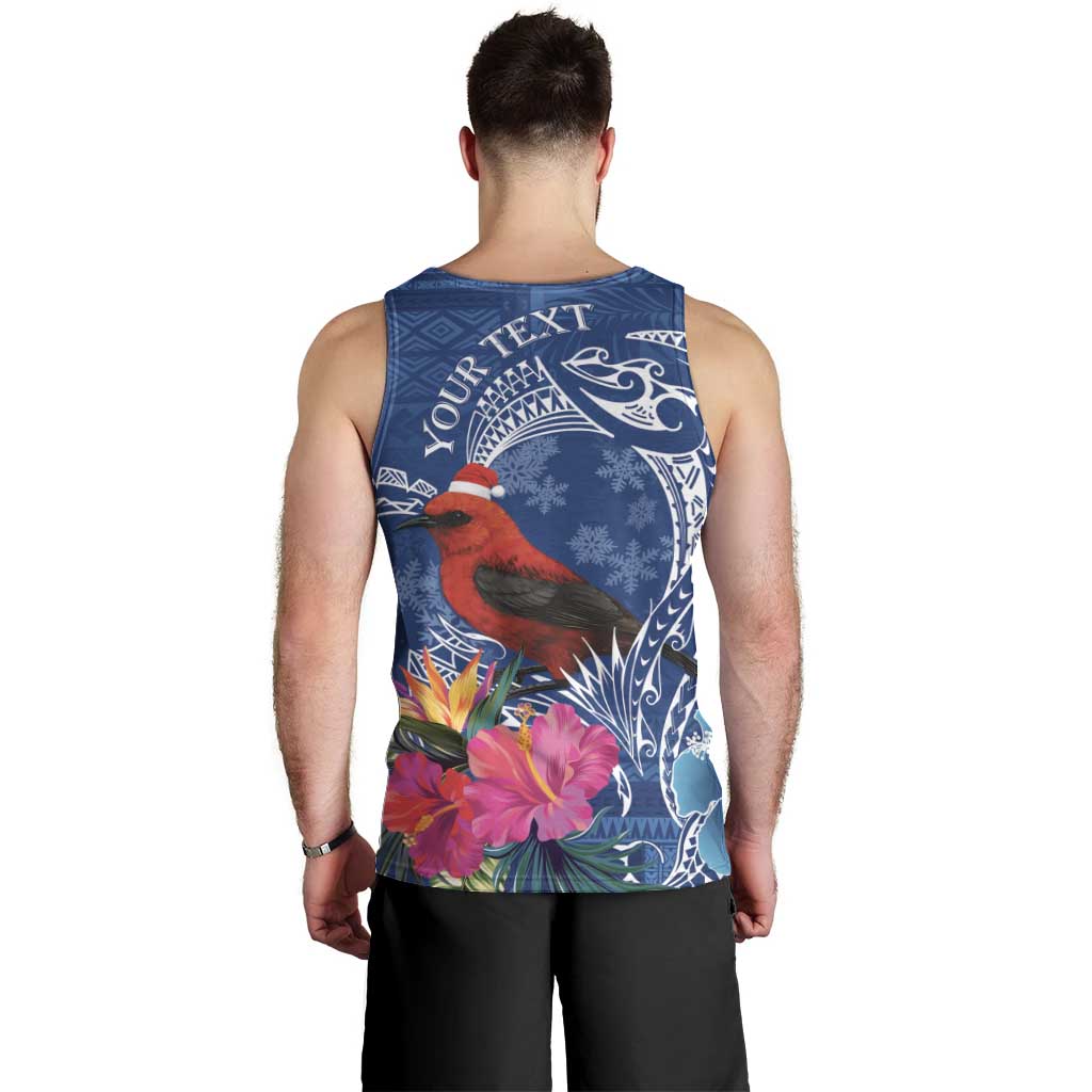 Personalized Samoa Christmas Men Tank Top Cardinal Honeyeater Mix Siapo