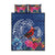 Personalized Samoa Christmas Quilt Bed Set Cardinal Honeyeater Mix Siapo