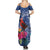 Personalized Samoa Christmas Summer Maxi Dress Cardinal Honeyeater Mix Siapo