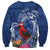 Personalized Samoa Christmas Sweatshirt Cardinal Honeyeater Mix Siapo