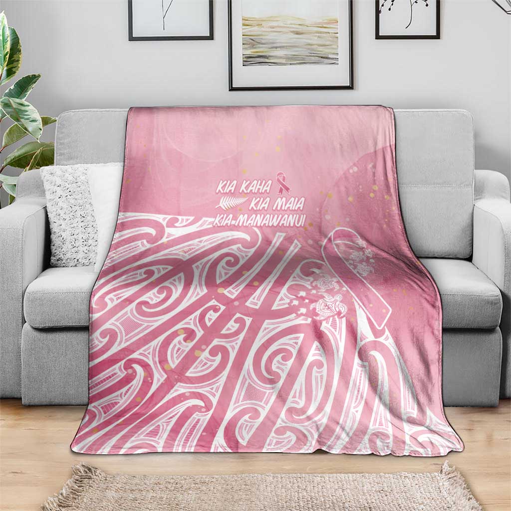 Breast Cancer Awareness Maori Blanket Kia Kaha Kia Maia Kia Manawanui - Polynesian Pride