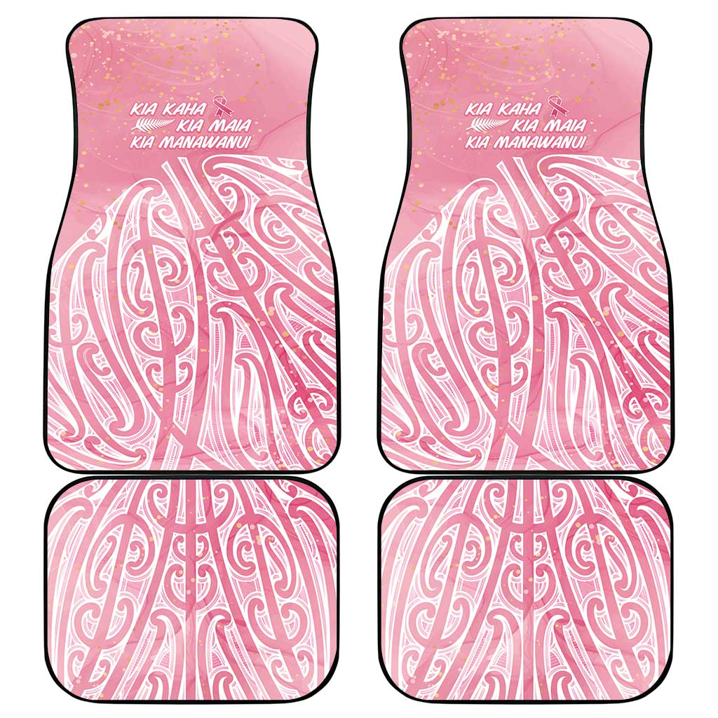 Breast Cancer Awareness Maori Car Mats Kia Kaha Kia Maia Kia Manawanui - Polynesian Pride