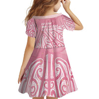 Breast Cancer Awareness Maori Family Matching Off Shoulder Maxi Dress and Hawaiian Shirt Kia Kaha Kia Maia Kia Manawanui - Polynesian Pride