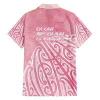 Breast Cancer Awareness Maori Family Matching Puletasi and Hawaiian Shirt Kia Kaha Kia Maia Kia Manawanui - Polynesian Pride