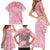 Breast Cancer Awareness Maori Family Matching Short Sleeve Bodycon Dress and Hawaiian Shirt Kia Kaha Kia Maia Kia Manawanui - Polynesian Pride