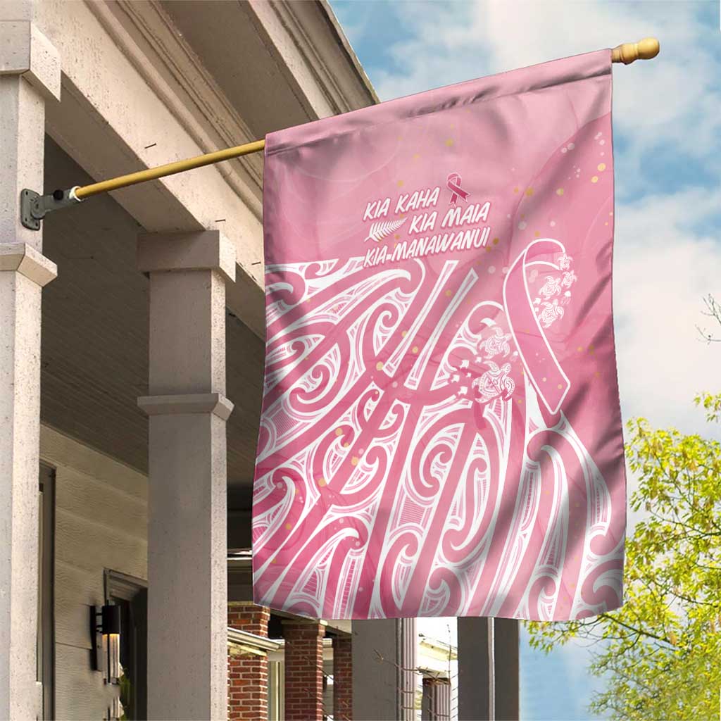 Breast Cancer Awareness Maori Garden Flag Kia Kaha Kia Maia Kia Manawanui - Polynesian Pride